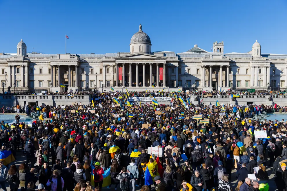 Manifestación en Londres BRITAIN UKRAINE RUSSIA CONFLICT