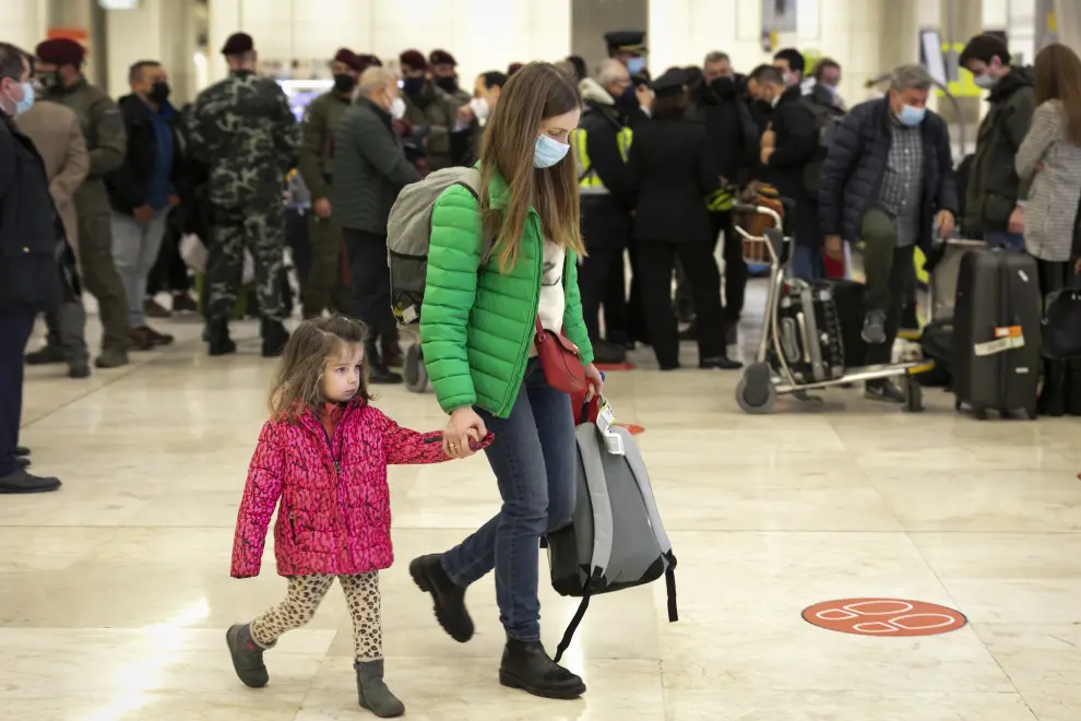 En imágenes| Primeros españoles evacuados de Ucrania