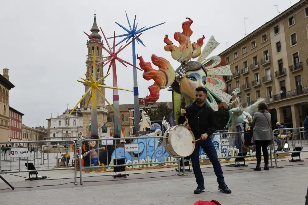 Presentación de la mascletá y la cremá alicantinas que se celebrarán este sábado en Zaragoza.