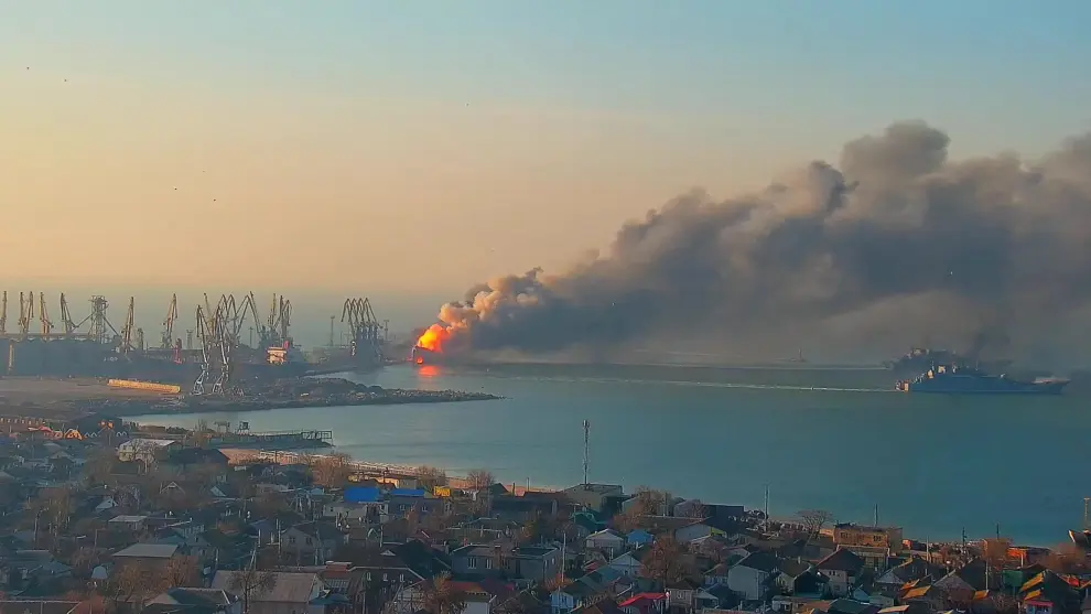 Ucrania destruye un barco ruso