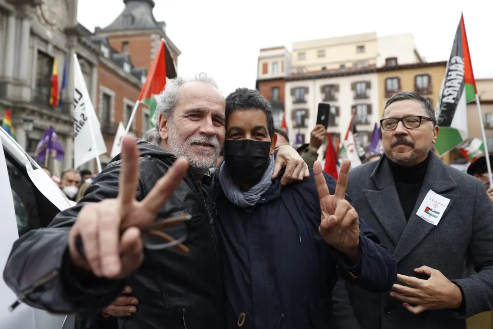 Manifestación en Madrid por el derecho de autodeterminación del pueblo saharaui