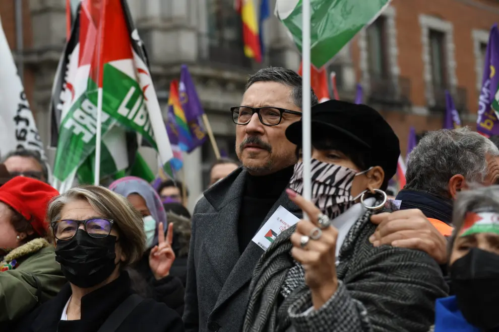 Manifestación en Madrid por el derecho de autodeterminación del pueblo saharaui