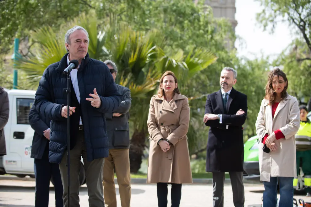 Presentación de las nuevas contratas del servicio de parques, jardines e infraestructuras verdes de Zaragoza