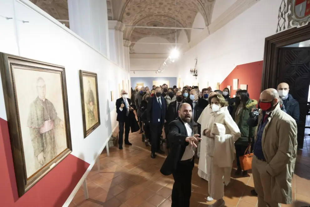 Foto de la exposición de la pintora Nati Cañada en el monasterio turolense del Olivar en Estercuel
