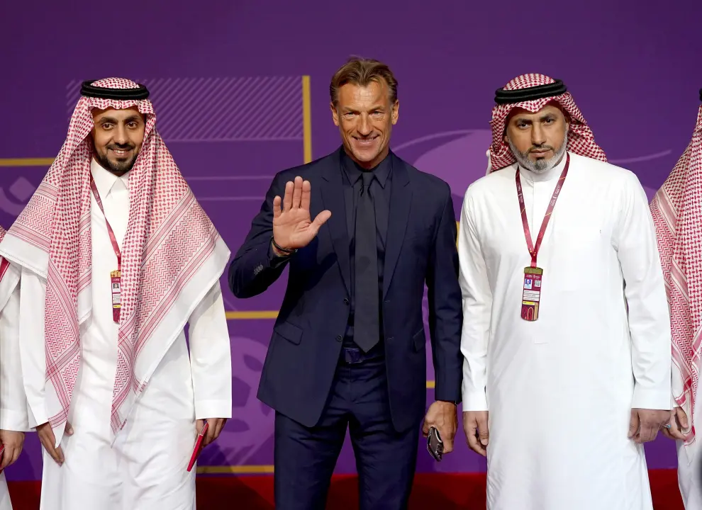Gala del sorteo de los emparejamientos para Qatar 2022.