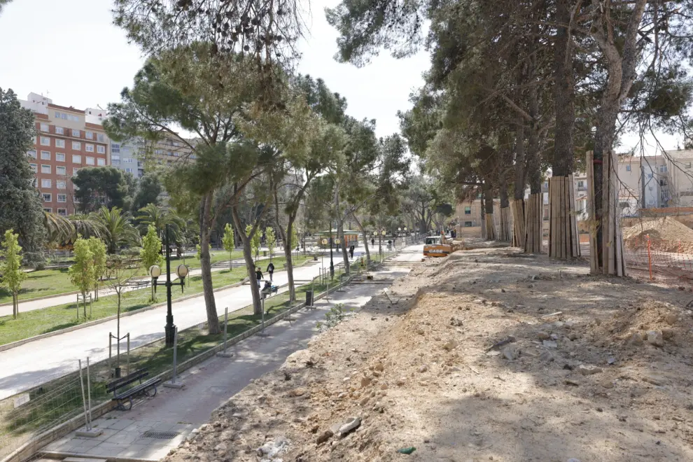 Estado de las obras del nuevo parque de los depósitos de Pignatelli