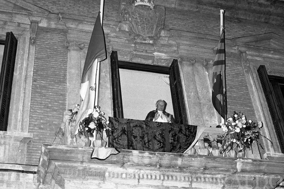 Juan Pablo II en Zaragoza el 6 de noviembre de 1982