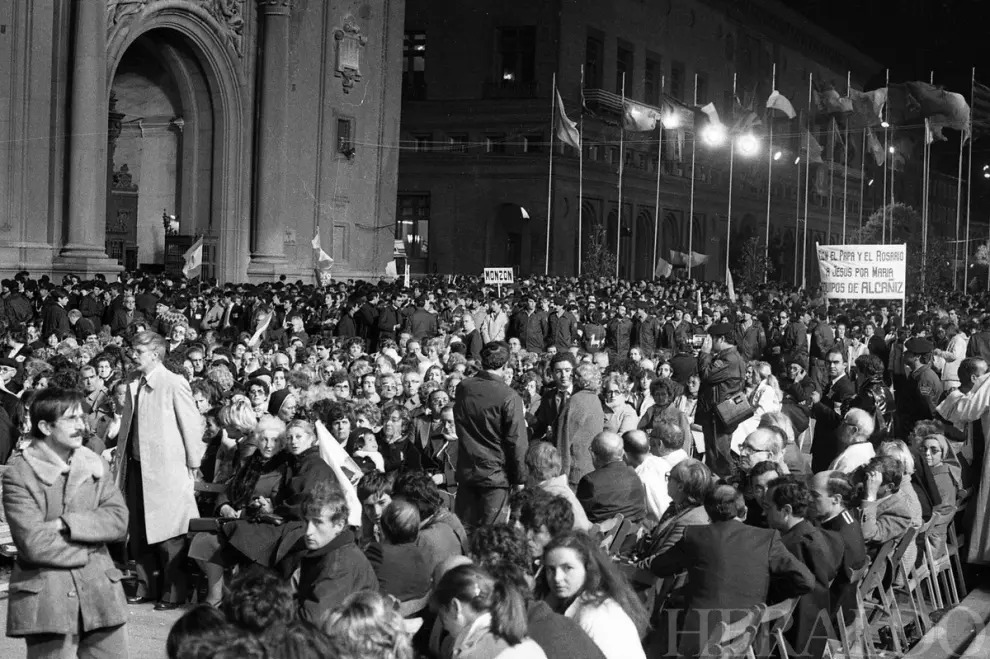 Juan Pablo II en Zaragoza el 6 de noviembre de 1982