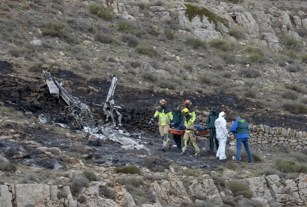 Dos muertos al estrellarse una avioneta en Mosqueruela
