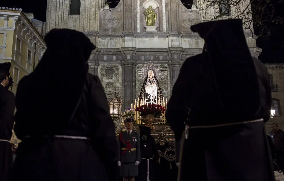 La Virgen de los Dolores, en la procesión del Miércoles Santo.