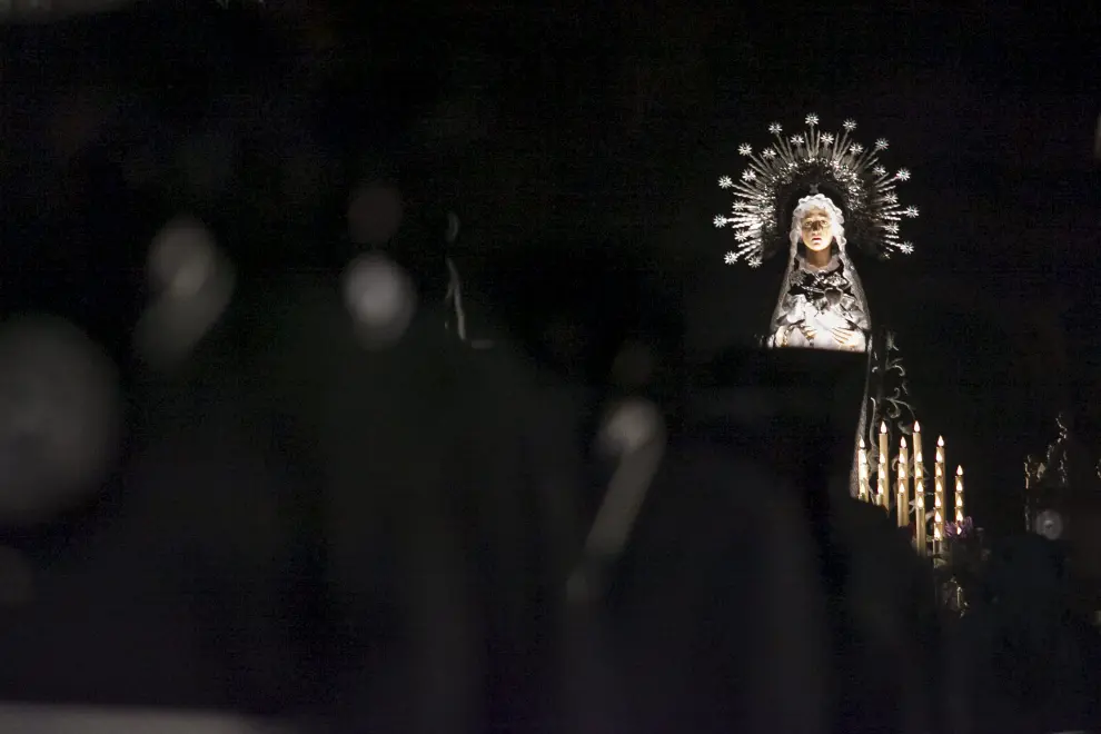 La Virgen de los Dolores, en la procesión del Miércoles Santo.