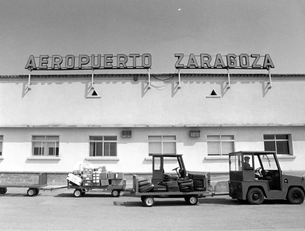 Imagen del aeropuerto de Zaragoza en 1989.