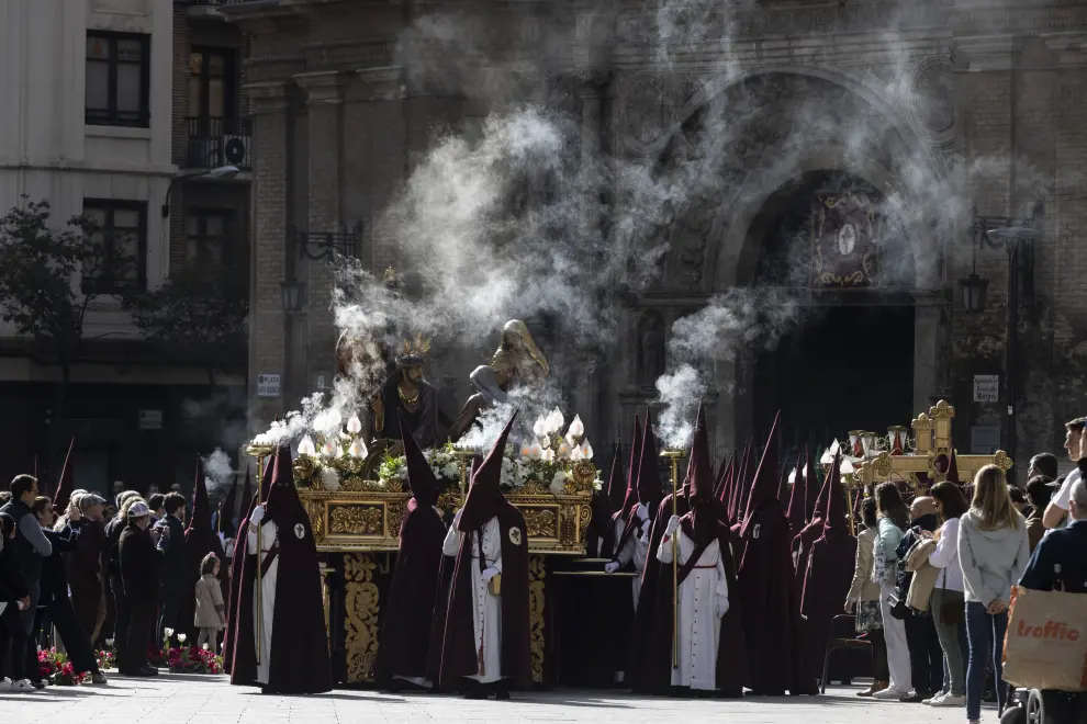 Jueves Santo en Zaragoza 2022: fotos del traslado de Jesús Camino del Calvario