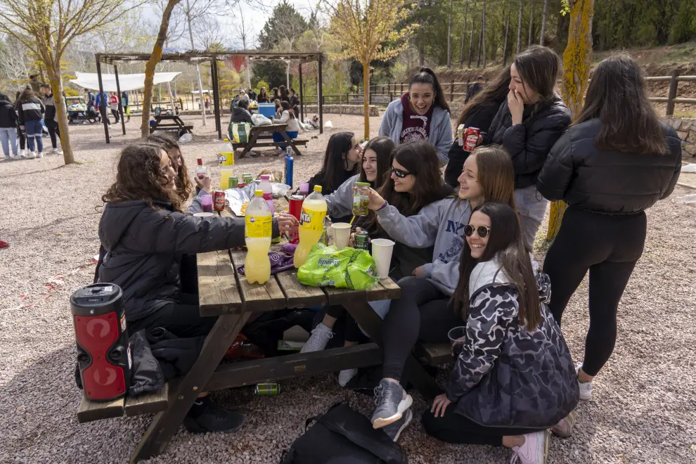 Celebración de la fiesta del Sermón de las Tortillas en el parque de la Fuente Cerrada de Teruel