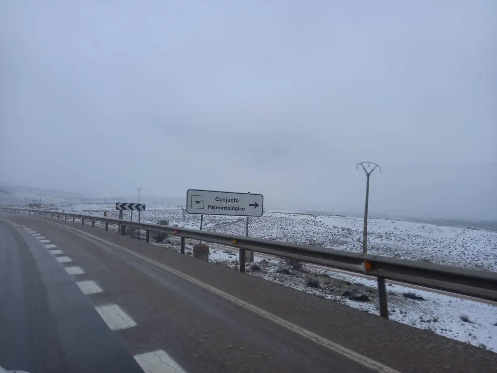 Nieva también en la Comunidad de Teruel y en la Comarca de las Cuencas Mineras