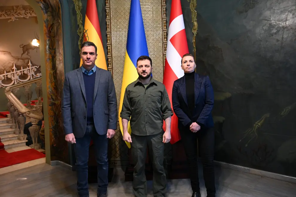 Fotos de la visita de Pedro Sánchez a Kiev
