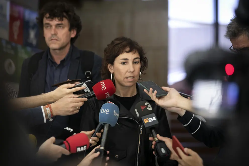 La secretaria general del Departamento de Presidència de la Generalitat, Núria Cuenca, tras la reunión en el COE