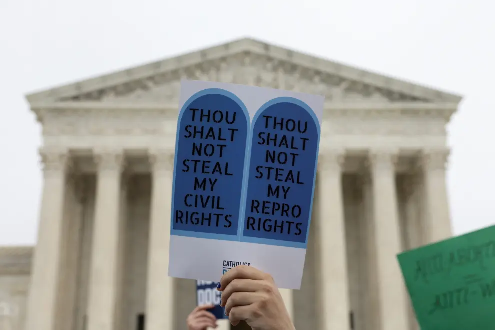 Protestas en Washington a favor y en contra del aborto en Estados Unidos