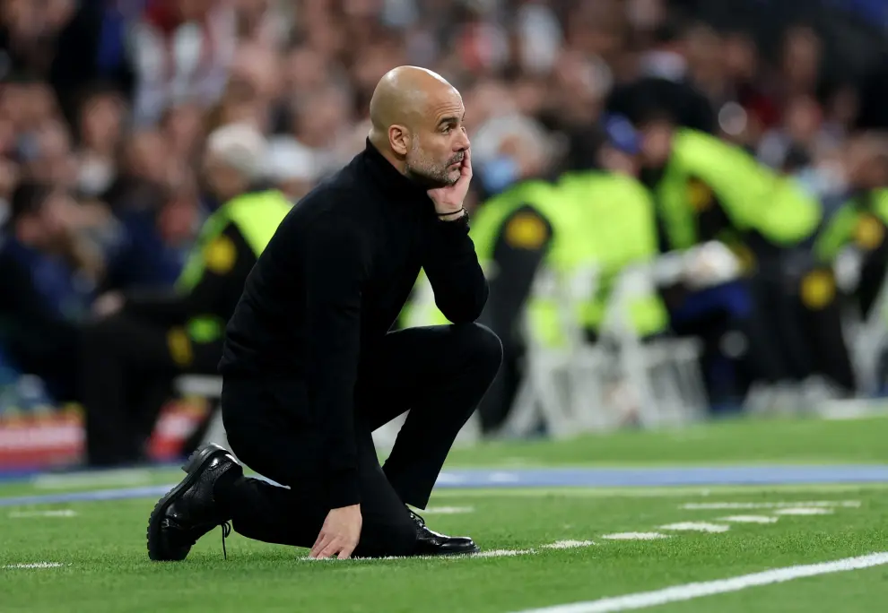 Soccer Football - Champions League - Semi Final - Second Leg - Real Madrid v Manchester City - Santiago Bernabeu, Madrid, Spain - May 4, 2022 Real Madrid coach Carlo Ancelotti Action Images via Reuters/Carl Recine SOCCER-CHAMPIONS-MAD-MCI/REPORT