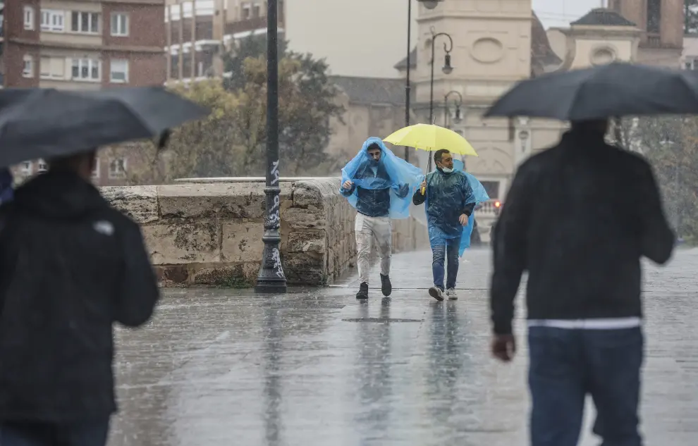 Temporal de lluvias en Valencia.