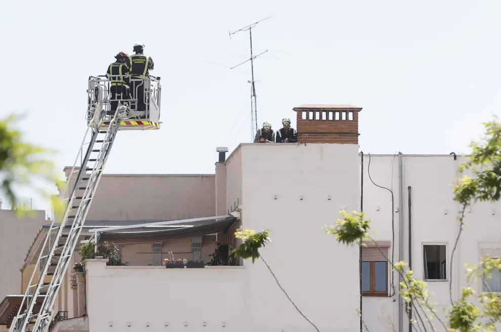 Explosión en un edificio en obras de Madrid