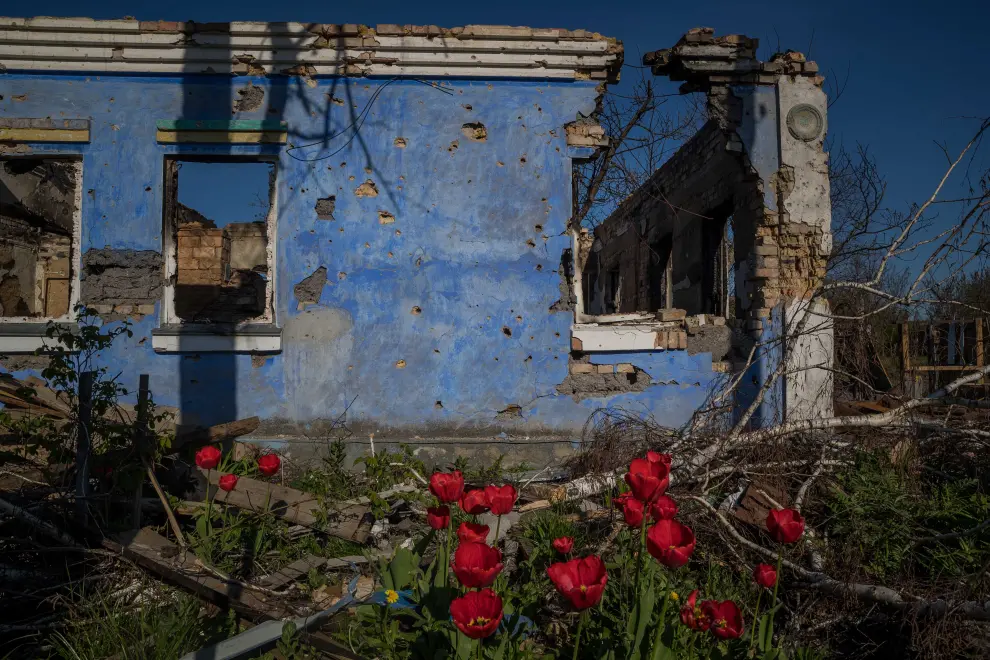 Destrozos en Kiev por impactos de proyectiles de alto calibre