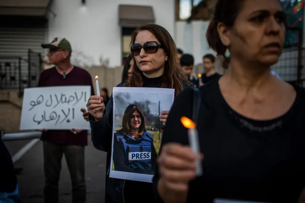 Enfrentamientos en el funeral de la periodista palestina asesinada