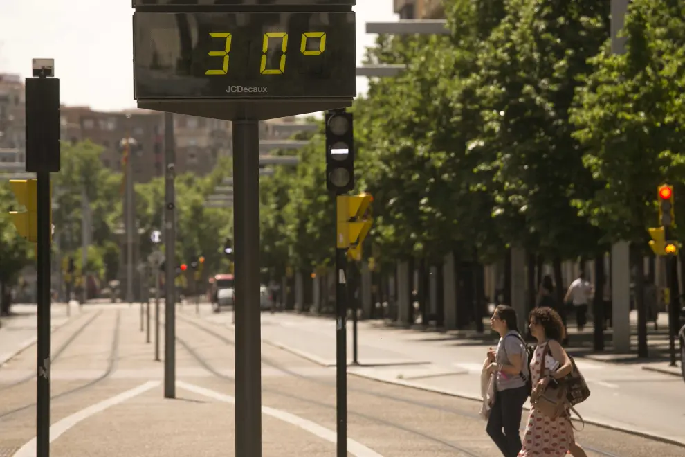 Calor en Zaragoza.