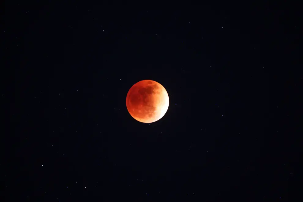 Eclipse de luna en Pachuca, México