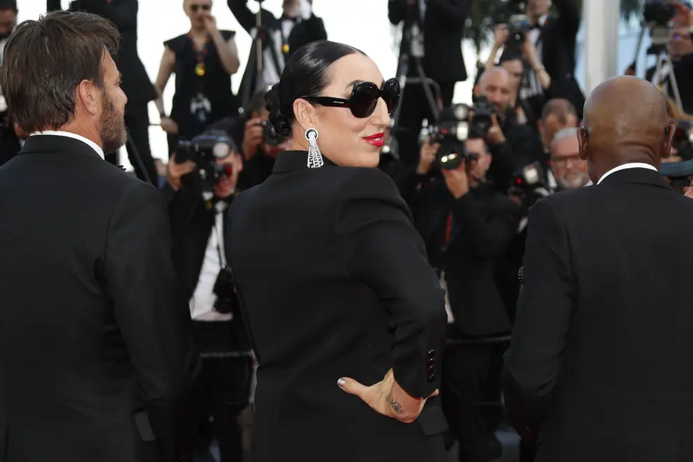 The 75th Cannes Film Festival - Opening ceremony and screening of the film "Coupez" (Final Cut) Out of competition - Red Carpet arrivals - Cannes, France, May 17, 2022. Lori Harvey poses. REUTERS/Piroschka Van De Wouw FILMFESTIVAL-CANNES/OPENING RED CARPET