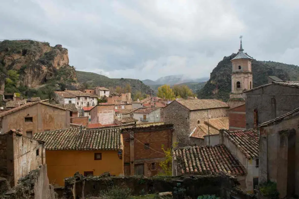 Vista de Libros, pueblo de Teruel.