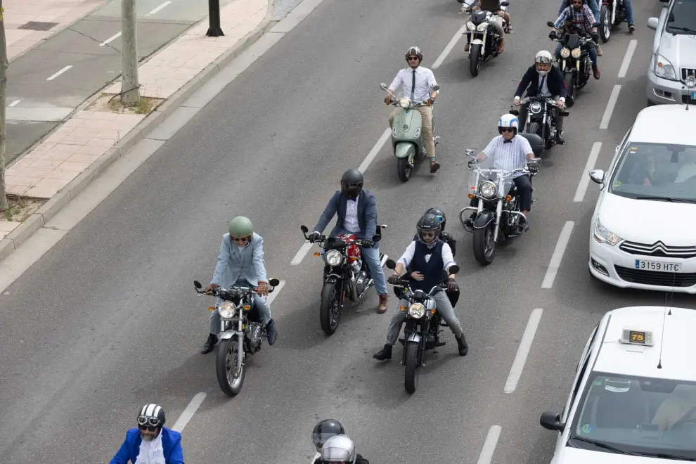 Concentración de motos clásicas 'Gentleman's Ride' en Zaragoza