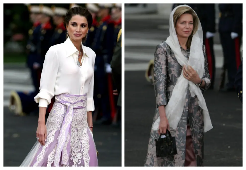Rania de Jordania y la reina Noor.