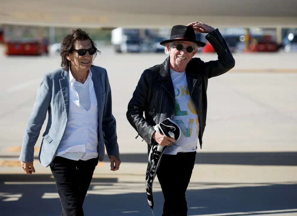 Members of the Rolling Stones arrive at Adolfo Suarez Madrid-Barajas Airport, in Madrid, Spain, May 26, 2022. REUTERS/Juan Medina MUSIC-ROLLING STONES/SPAIN