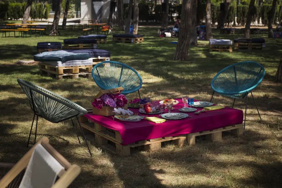 Pícnic preparado en el parque Grande José Antonio Labordeta, por Cristina Banzo.