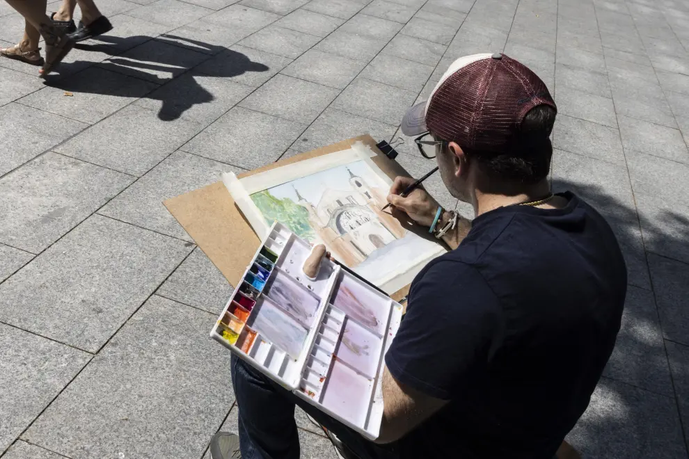 Concurso de pintura rápida al aire libre en Santa Engracia
