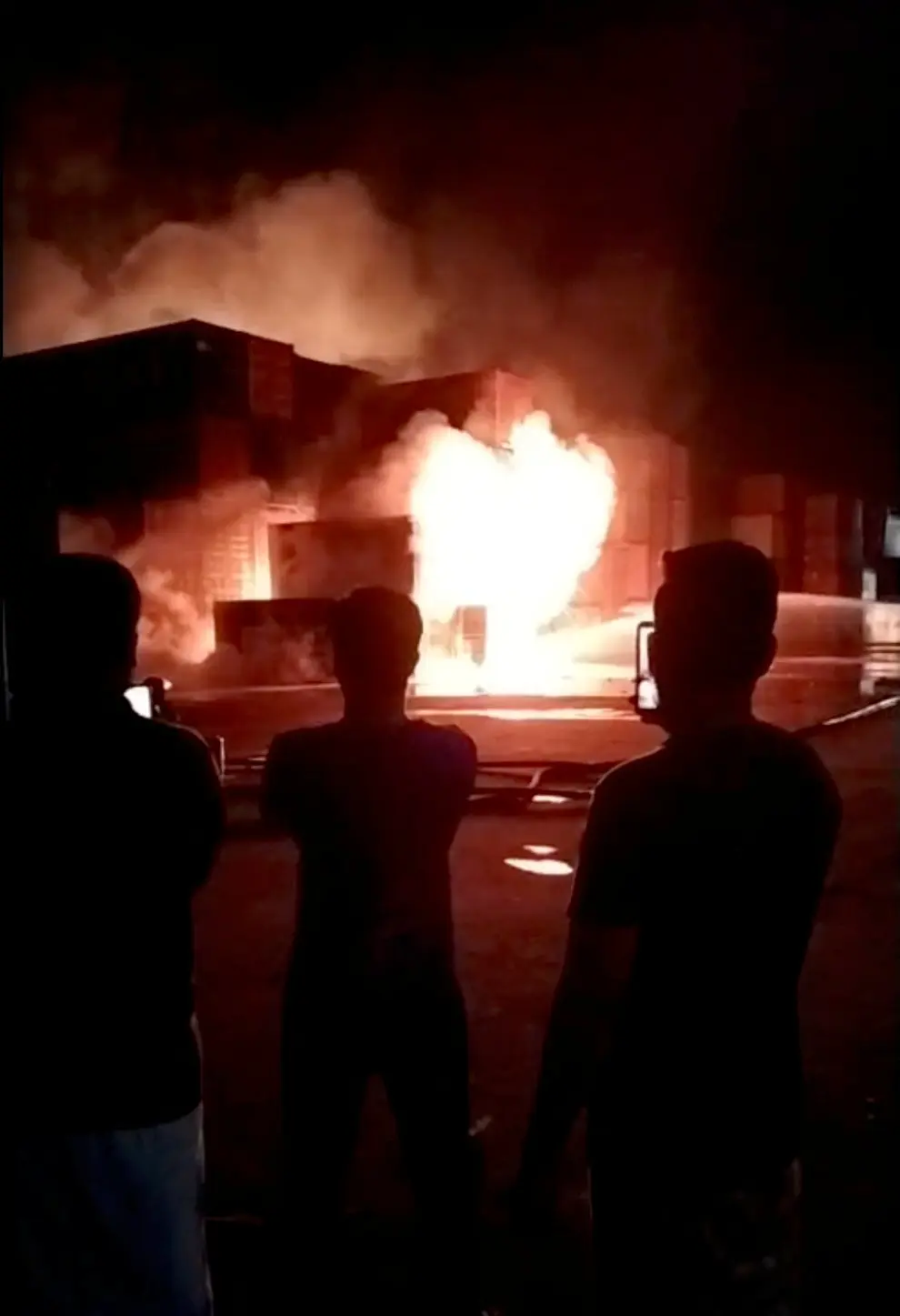Fire breaks out at a container facility in Sitakunda