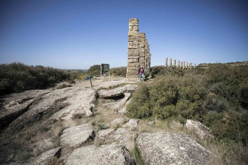 Yacimiento arqueológico romano de Los Bañales, en Uncastillo.