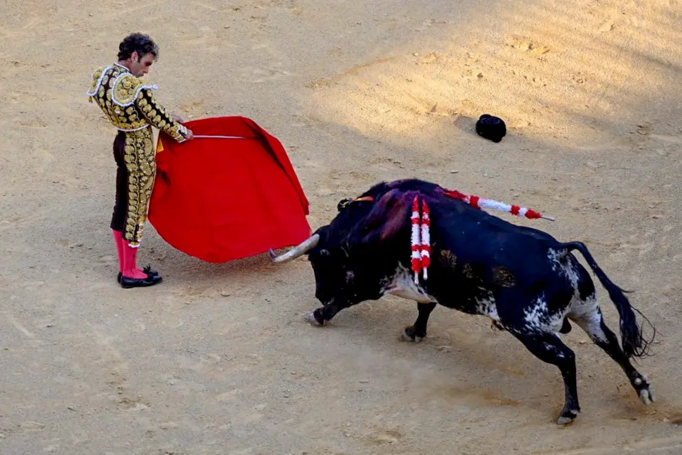 El torero José Tomas toreando en la corrida de reaparición del diestro, después de tres años retirado, en Jaén