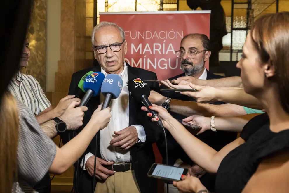 Foto de la visita del exvicepresidente del Gobierno de España, Alfonso Guerra, a Zaragoza