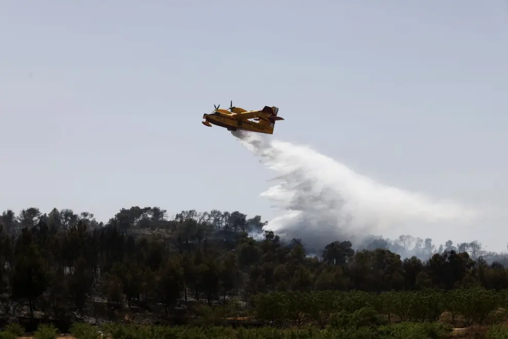 El incendio de Nonaspe ha calcinado ya más de 1.700 hectáreas.