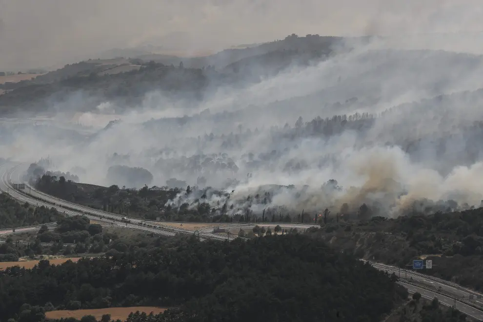 Graves incendios en Navarra