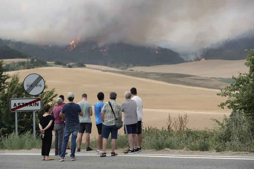 Graves incendios en Navarra