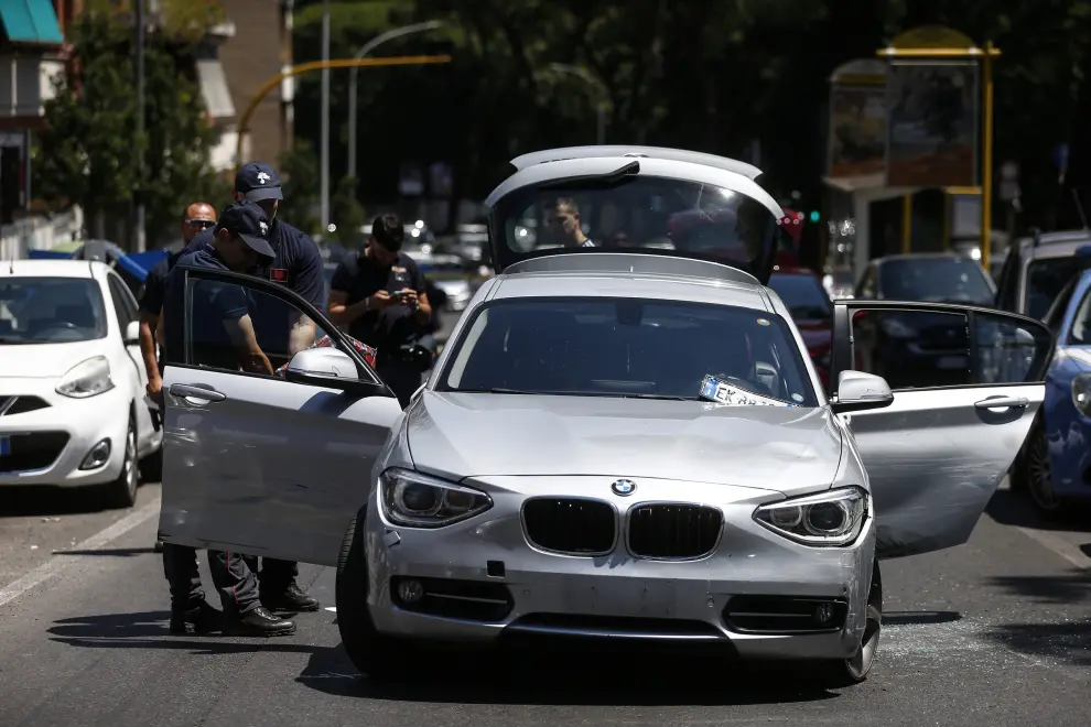 People walk along the Via della Conciliazione, outside the Vatican after a car did not stop at the halt and broke through barriers near the the Vatican City,  June 19, 2022. REUTERS/Remo Casilli ITALY-POLICE/CAR