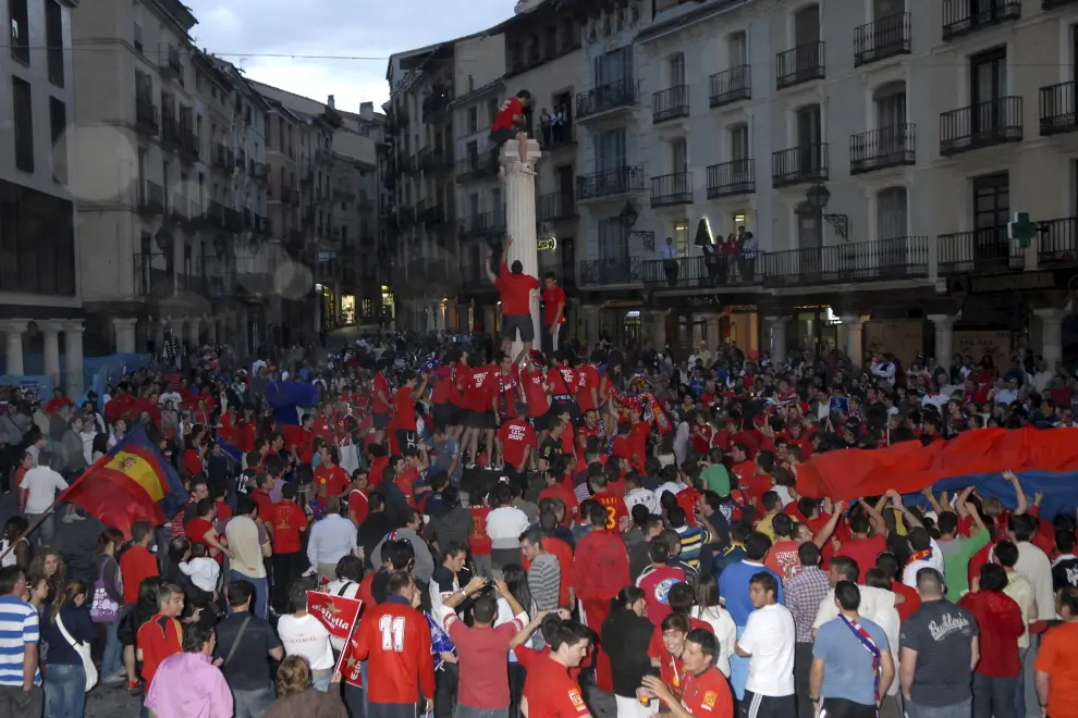 Celebración del CD Teruel por su ascenso a Segunda División B