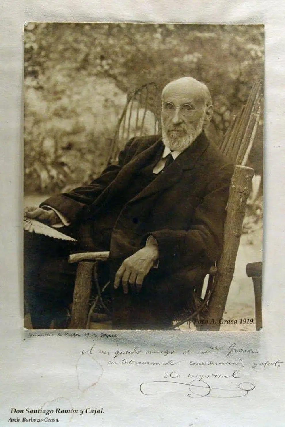 Ramón y Cajal, en el Monasterio de Piedra, 1919