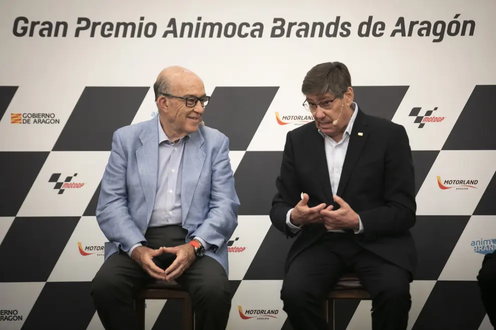 Presentación del Gran Premio Animoca Brands de Aragón de Moto GP en Madrid, con la presencia de Arturo Aliaga