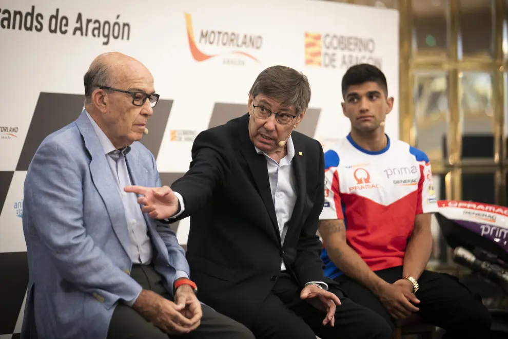 Presentación del Gran Premio Animoca Brands de Aragón de Moto GP en Madrid, con la presencia de Arturo Aliaga