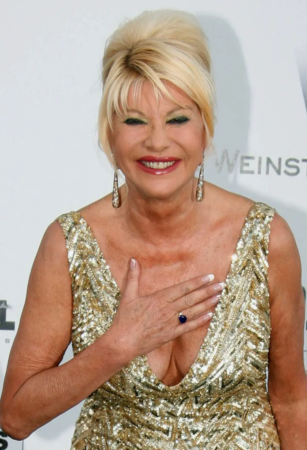 FILE PHOTO: Businesswoman Ivana Trump  arrives on the carpet for the amfAR's Cinema Against AIDS 2009 event in Antibes during the 62nd Cannes Film Festival