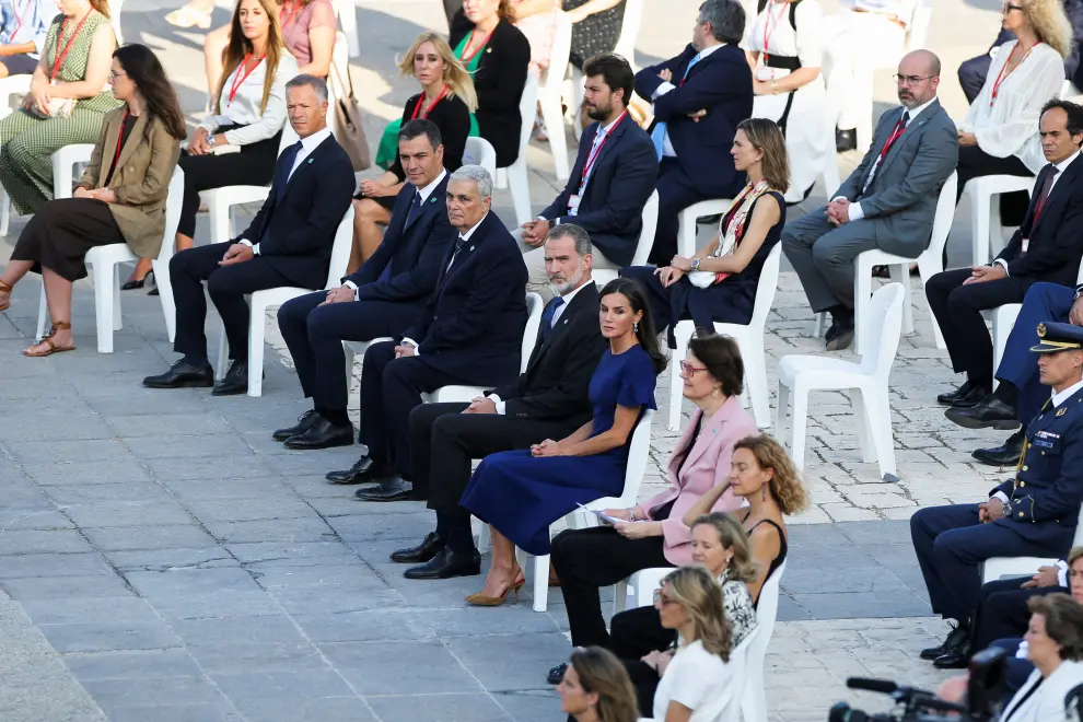 General view of a state ceremony commemorating coronavirus disease (COVID-19) victims and health workers, at the Royal Palace in Madrid, Spain, July 15, 2022. REUTERS/Isabel Infantes HEALTH-CORONAVIRUS/SPAIN